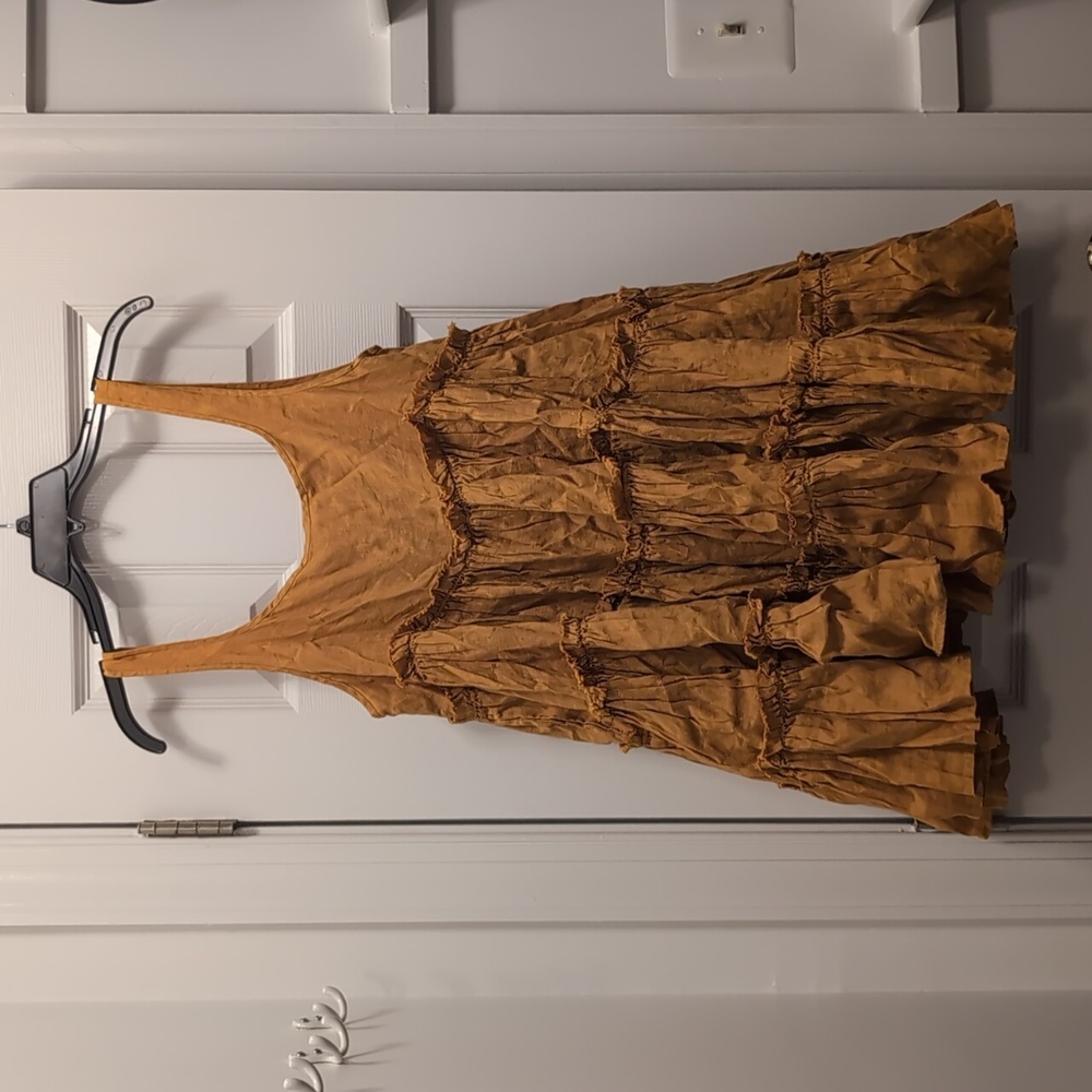 Left on Friday Sun Dress: Small, Gold/Yellow